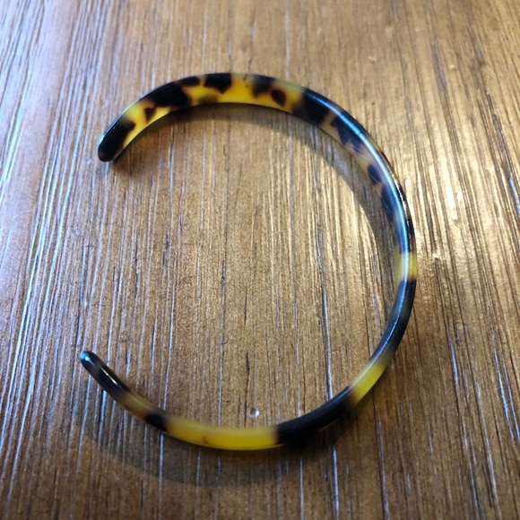 Tortoise Acetate Cuff Bangle Brown Leopard - Picture 3 of 5
